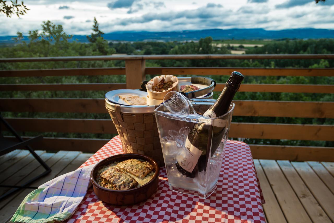 Les Cabanes Dans Les Bois Logis Hotel Villedubert Eksteriør bilde